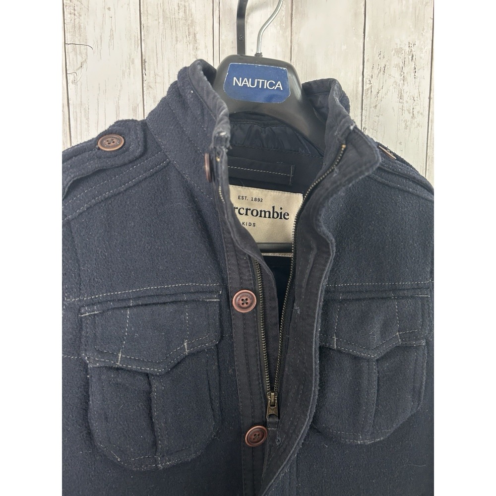 Abercrombie Kids Warm Parka Coat Jacket Navy Size XL - Picture 5 of 13